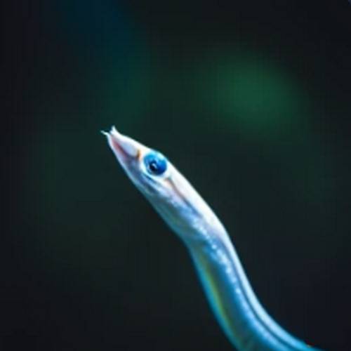 The cutthroat eel is a unique and intriguing marine creature. It has a long, slender body that resembles an elongated snake. Its name cutthroat comes from the distinct marking near its gills, which resembles a red slash or mark, resembling the appearance of a throat being cut. This marking stands out against its otherwise pale or dark body coloration