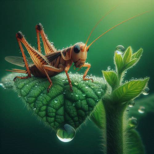 a cricket in the nature