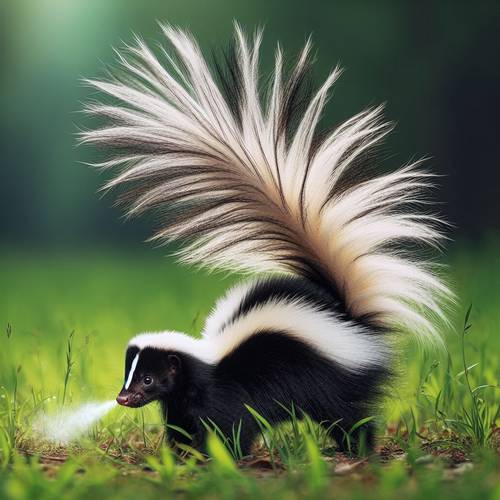 skunk looking for food