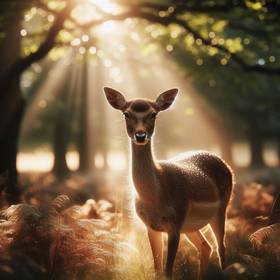 Deer grazing