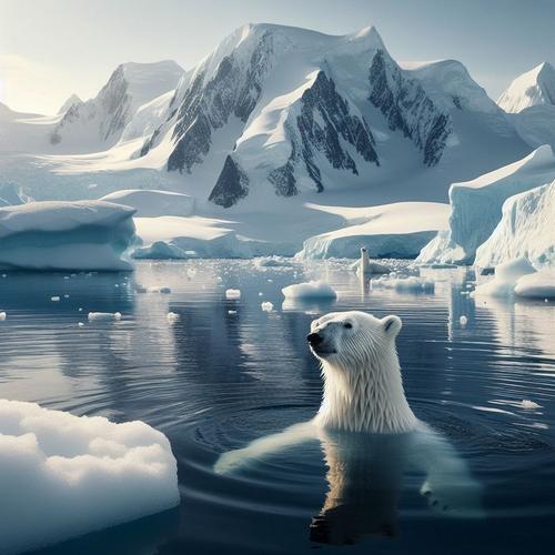 a polar bear swim