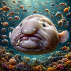 Blobfish, often considered the ugliest animal in the world due to its gelatinous form.