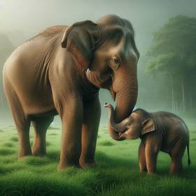 elephant and baby elephant