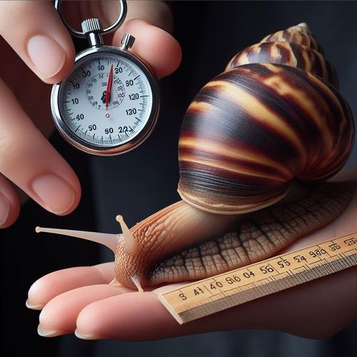 A snail moving on a surface