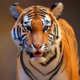 a tiger with magnificent color