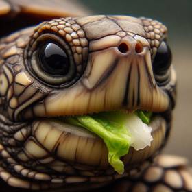 A tortoise walking on grass