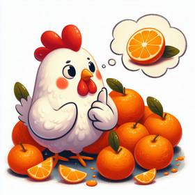 can chicken eat oranges infographic