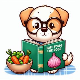 dog eating onions