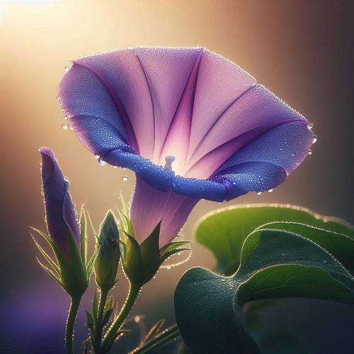 a magnificent Morning glory flower