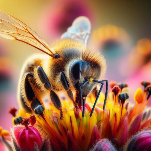 a bee make honey