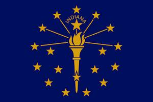 The flag of Indiana
